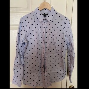 Banana Republic polka dot button up top